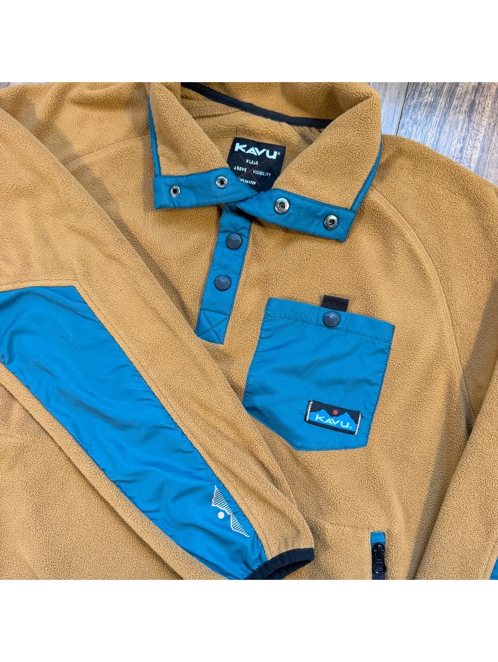 KAVU Fleece Pullover Snap Button Jacket M Gorpcore Outdoor Winter